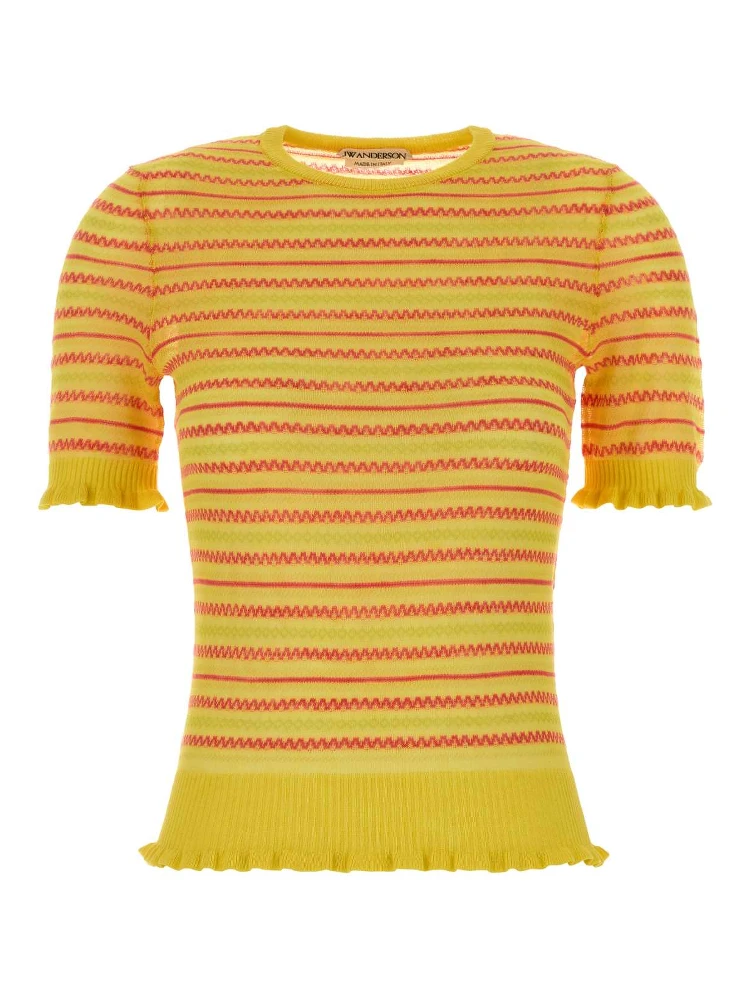 S/S SHEER FAIRISLE TOP
