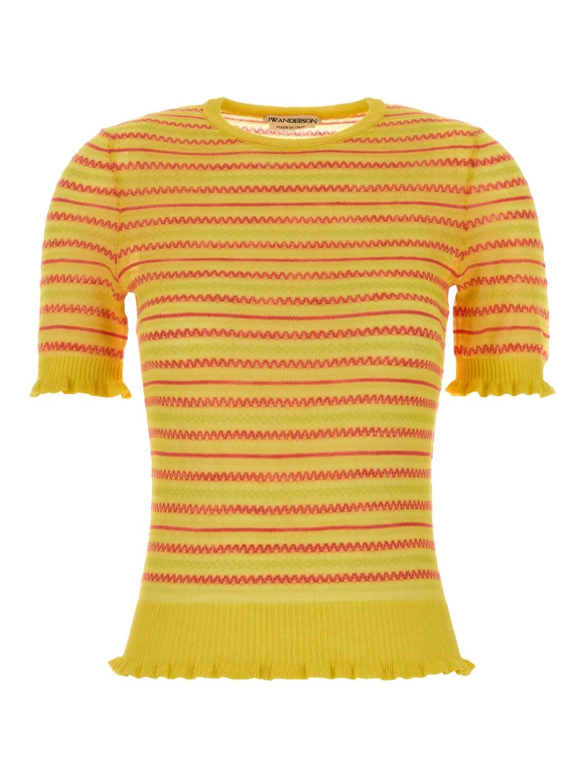 S/S SHEER FAIRISLE TOP
