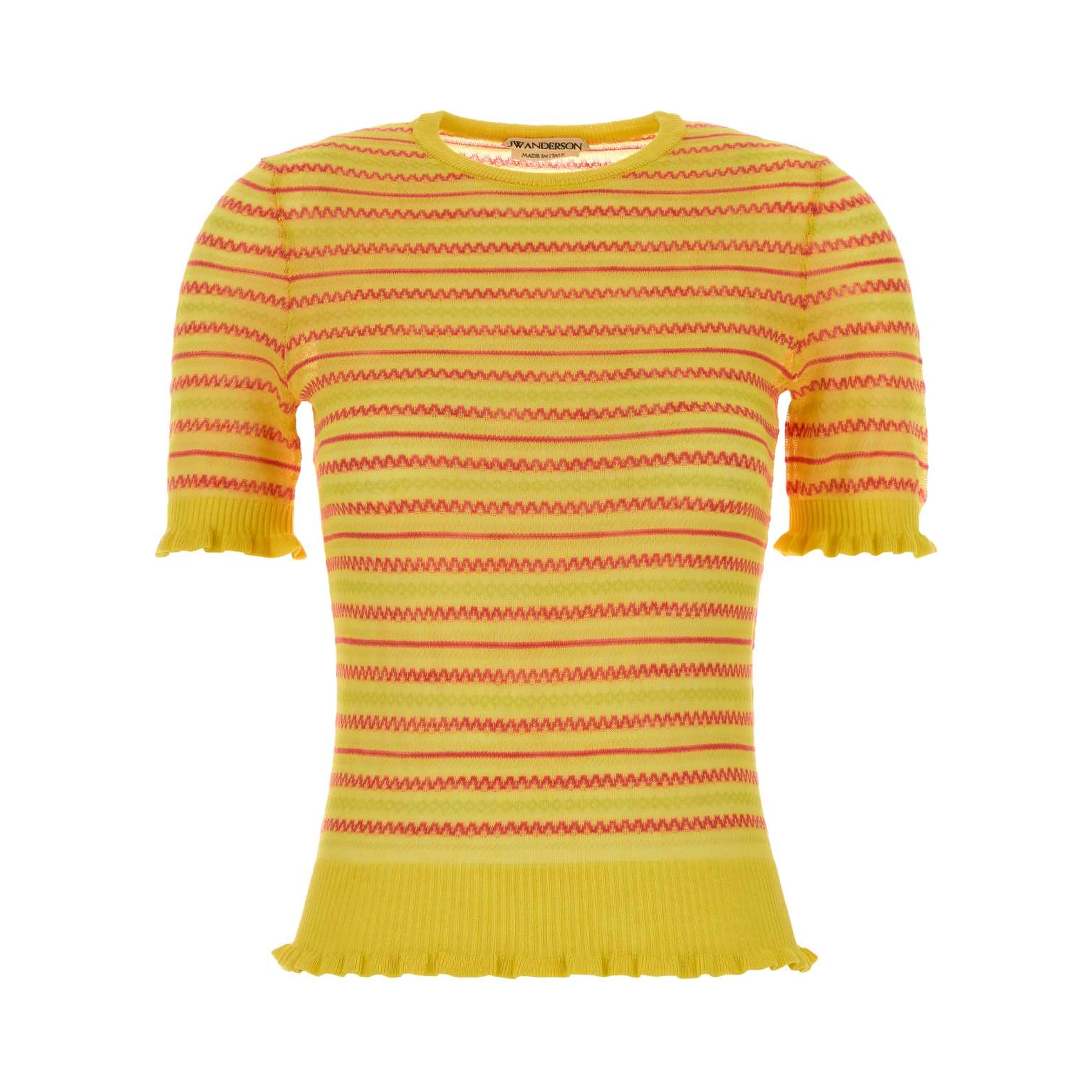 S/S SHEER FAIRISLE TOP