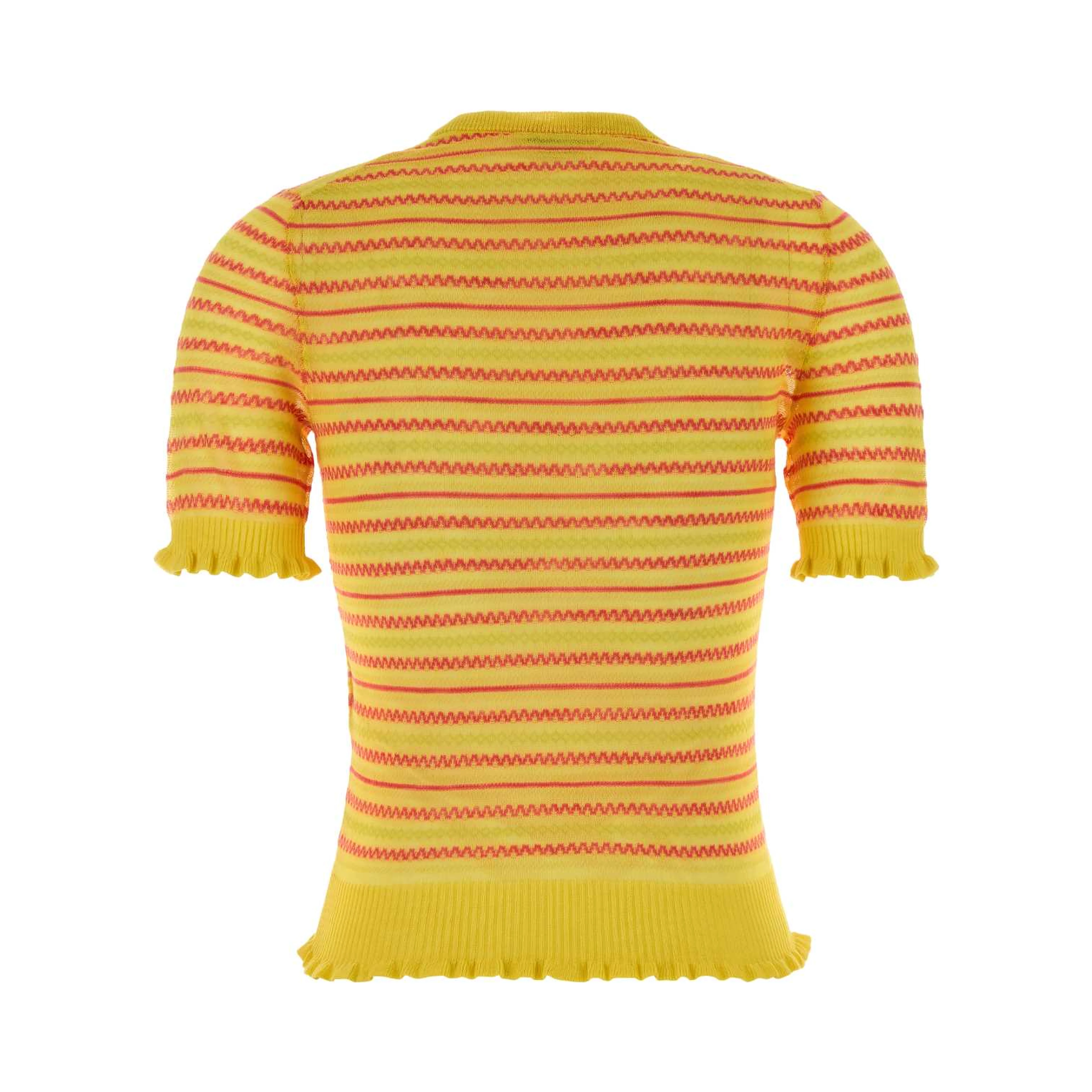 S/S SHEER FAIRISLE TOP