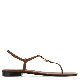 LEATHER UPPER AND SOLE THONG