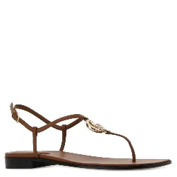 LEATHER UPPER AND SOLE THONG