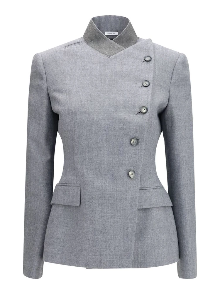 Gray Wool Oves Aries Full-Length Jacket