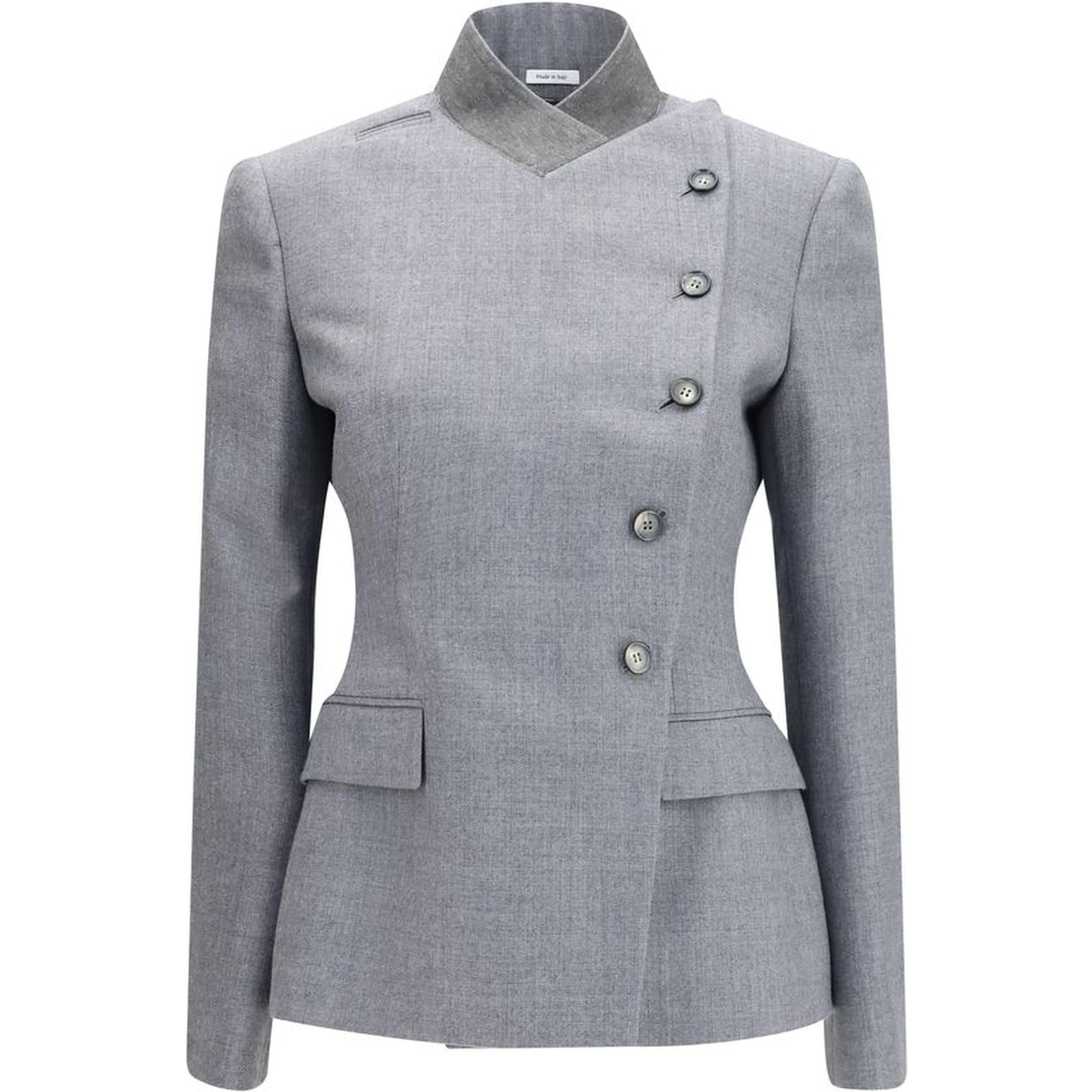 Gray Wool Oves Aries Full-Length Jacket