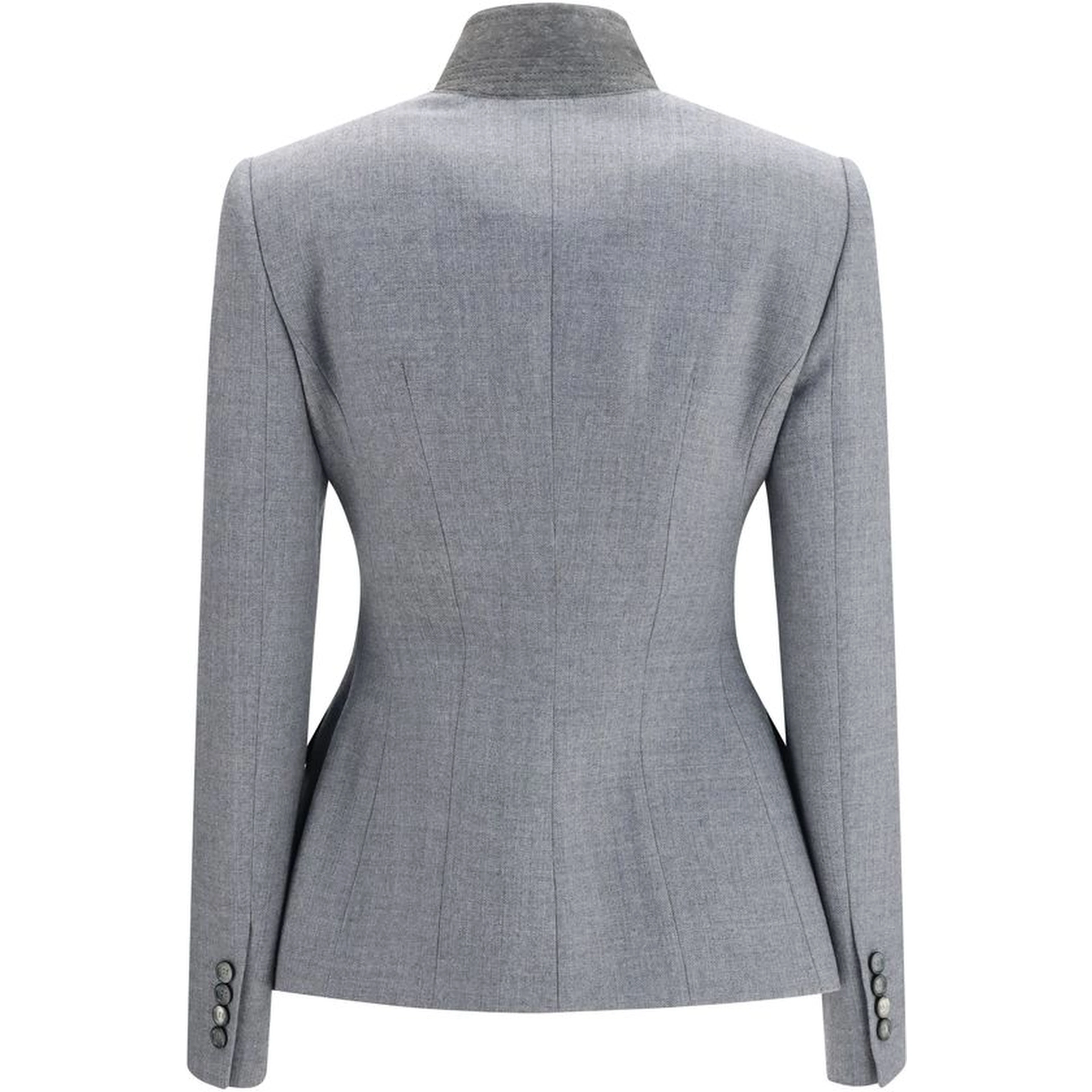 Gray Wool Oves Aries Full-Length Jacket