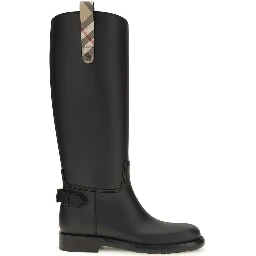 Black Polyurethane Rain Boots