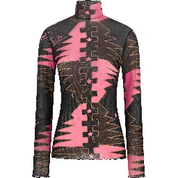 Multicolor Polyamide Long Sleeve T-Shirt