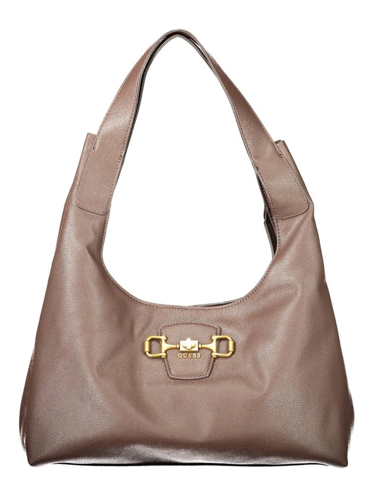 Brown Polyurethane Women's Bag