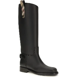 Black Polyurethane Rain Boots