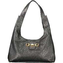 Black Polyurethane Women's Bag