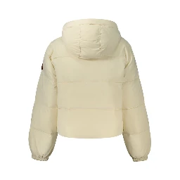 Cream Polyester Women's Jacket