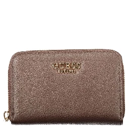 Brown Polyurethane Women's Wallet