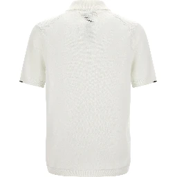 White Cotton Polo Shirt