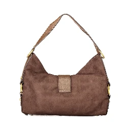 Brown Polyester Women's Bag