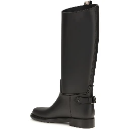 Black Polyurethane Rain Boots