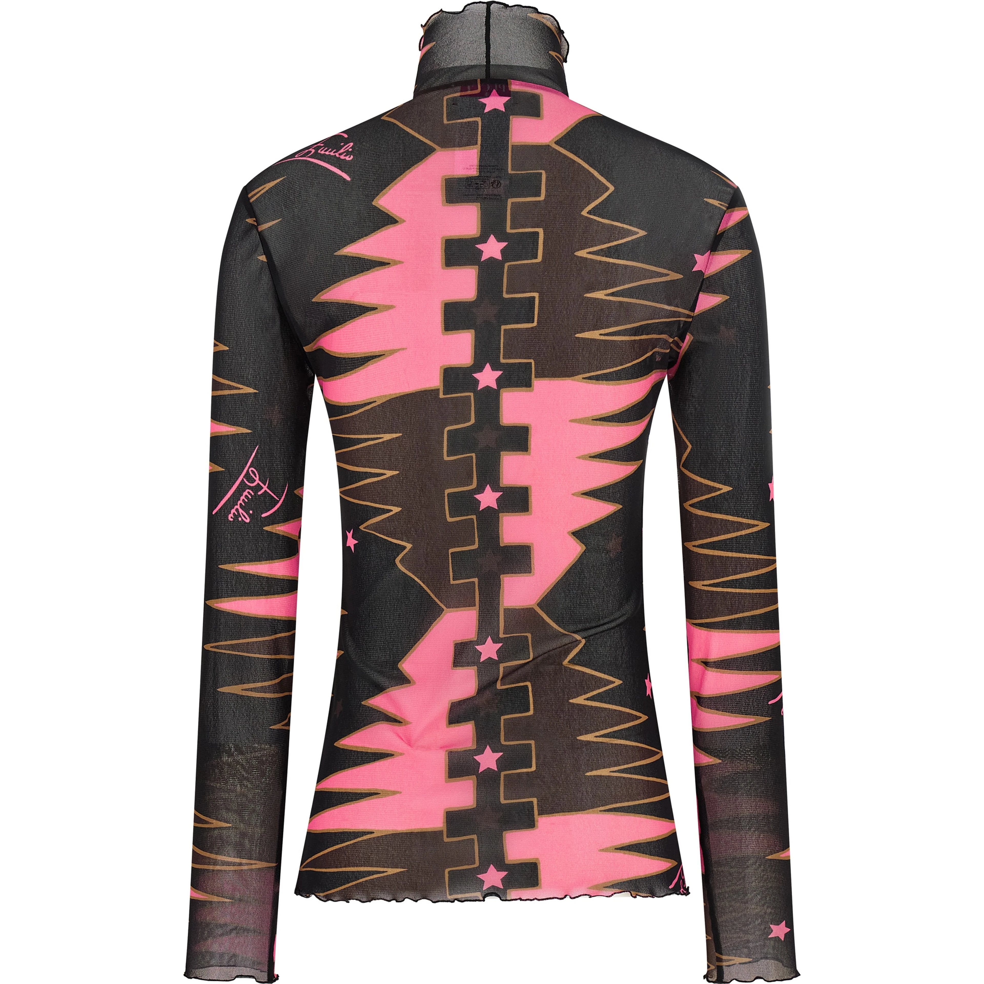 Multicolor Polyamide Long Sleeve T-Shirt