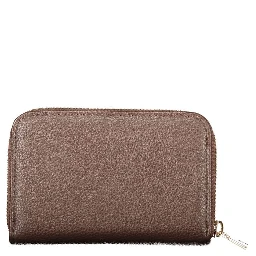 Brown Polyurethane Women's Wallet