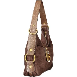 Brown Polyester Women's Bag