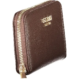 Brown Polyurethane Women's Wallet