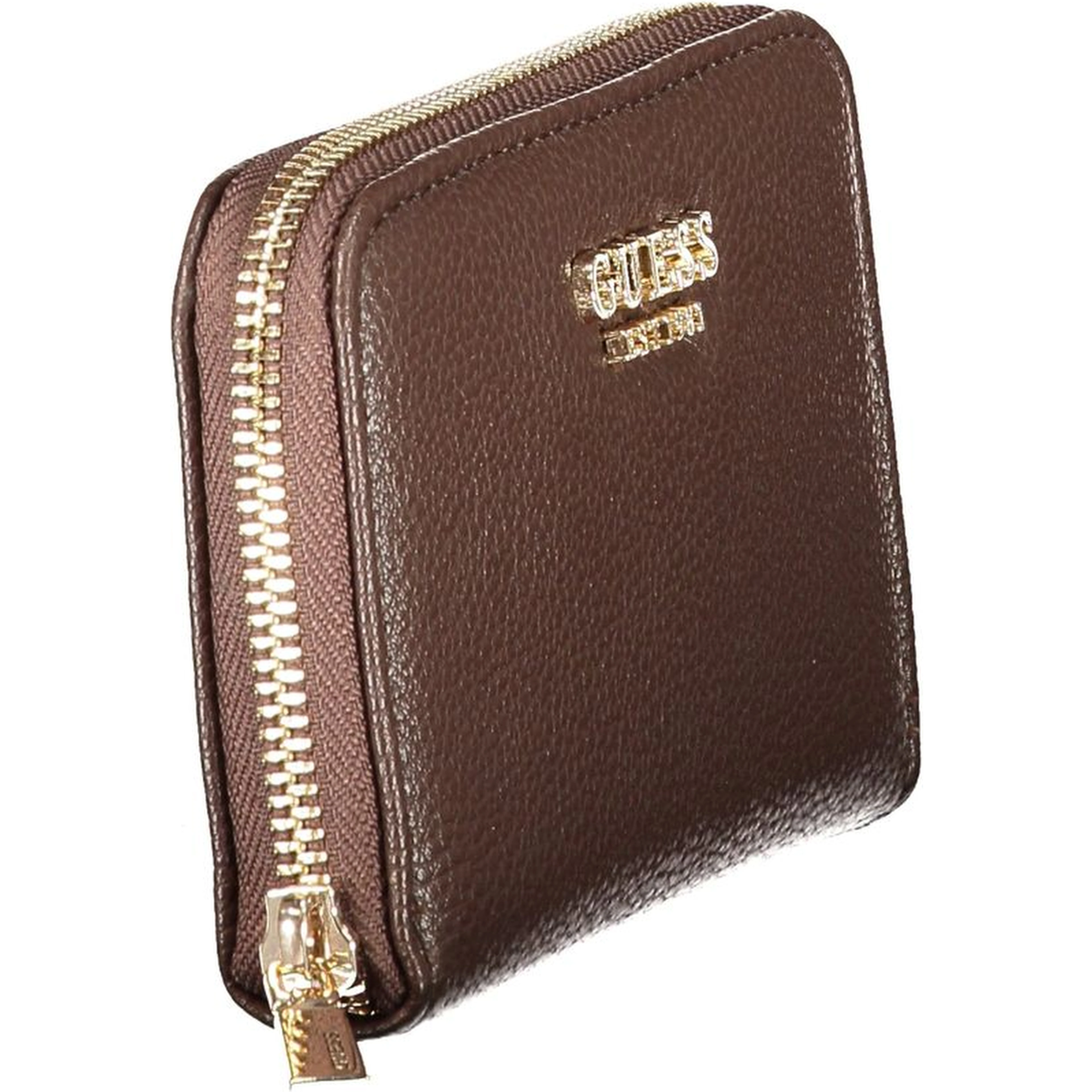 Brown Polyurethane Women's Wallet