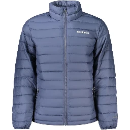 Blue Polyester Men's Jacket