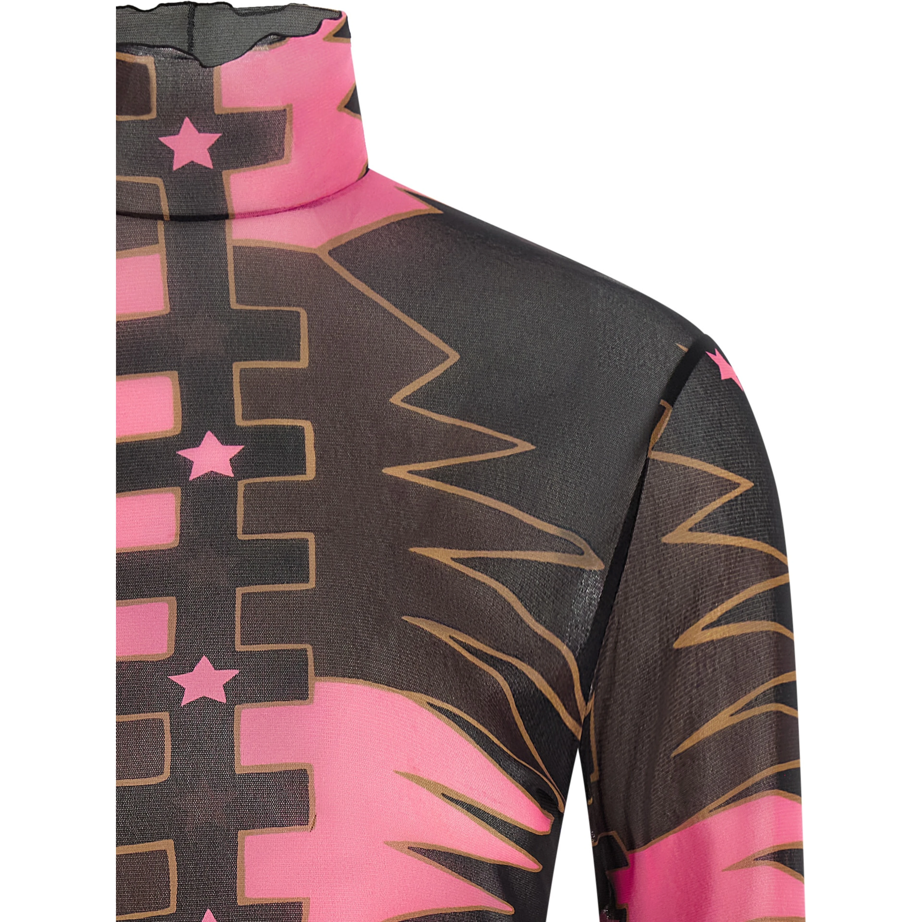 Multicolor Polyamide Long Sleeve T-Shirt
