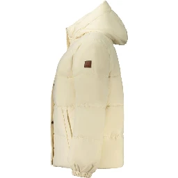 Cream Polyester Women's Jacket