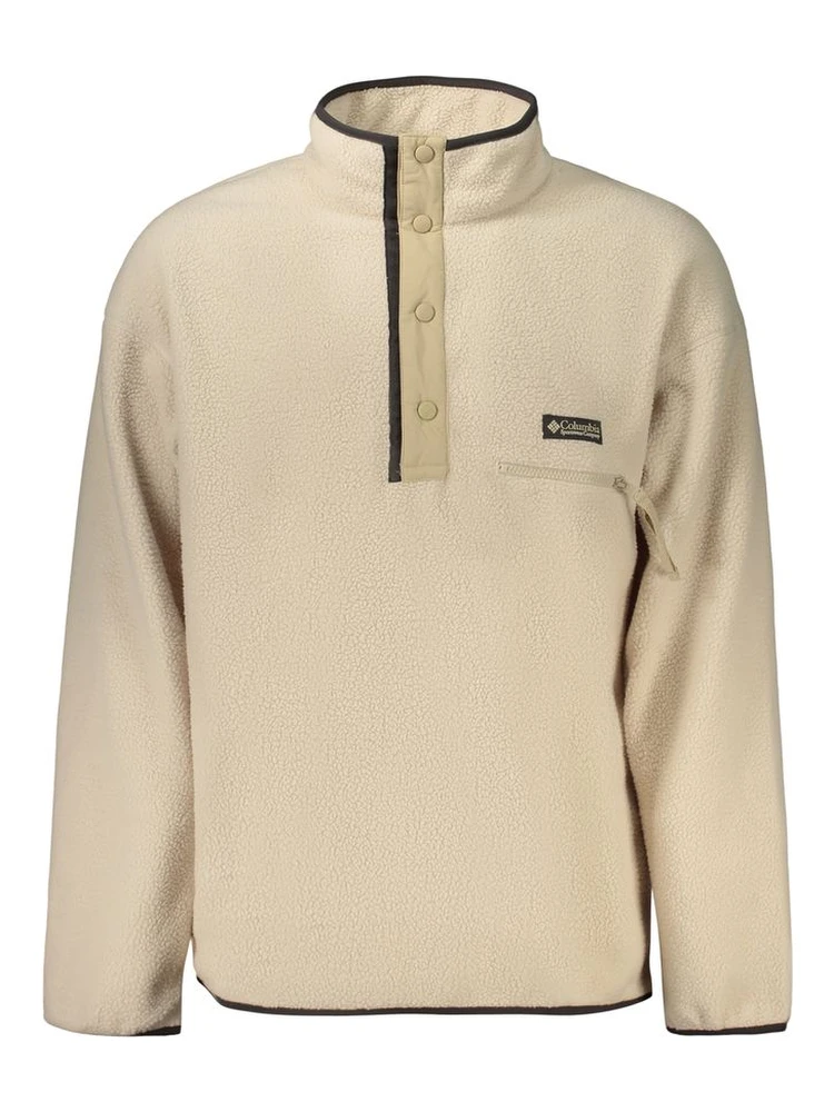 Beige Polyester Men Sweatshirt