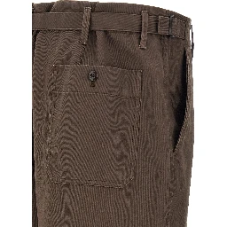Brown Cotton Pants