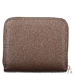 Brown Polyurethane Women's Wallet