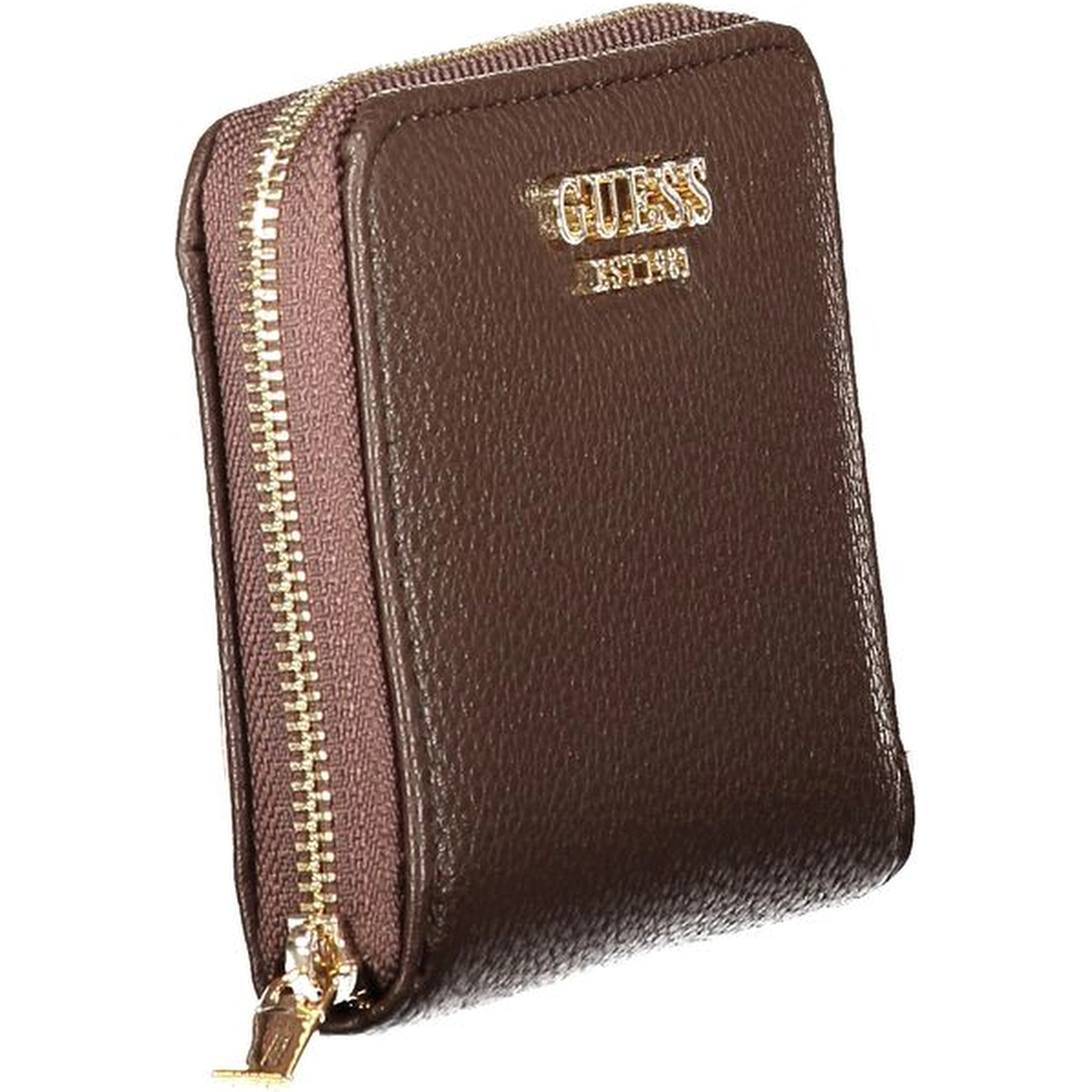 Brown Polyurethane Women's Wallet