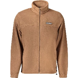 Brown Polyester Men Sweatshirt