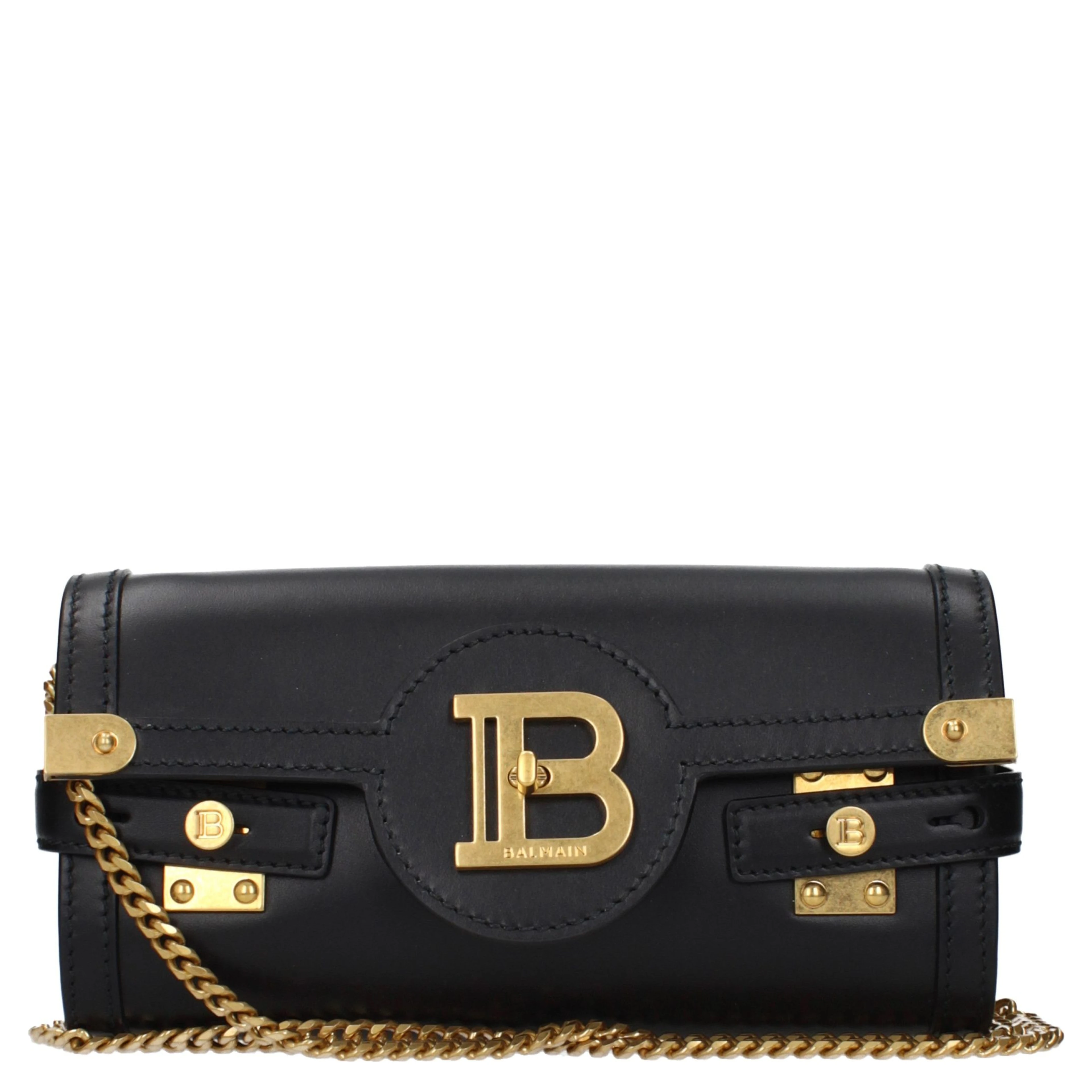 Black Leather Clutch Bag