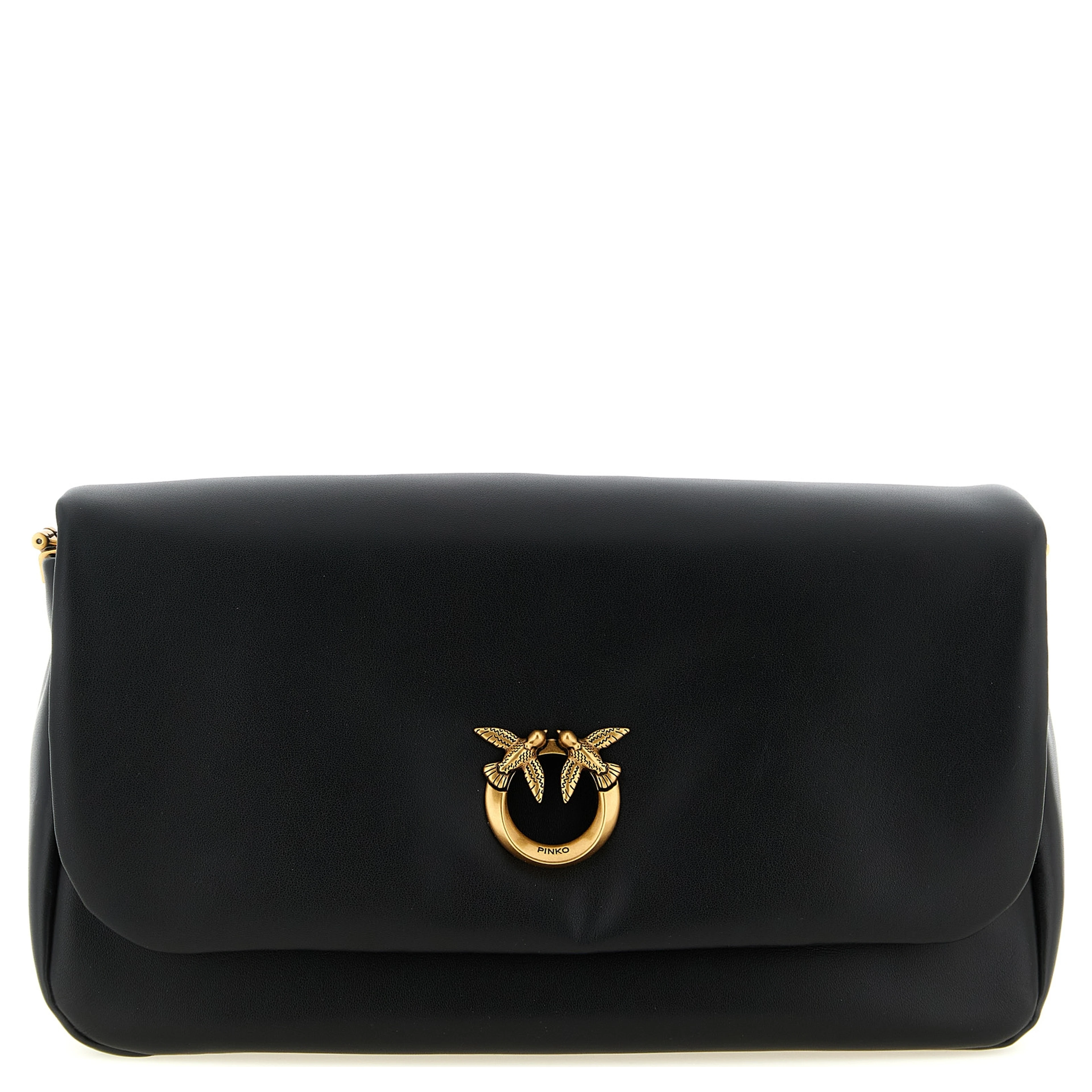 Black Lamb Leather Crossbody Bag