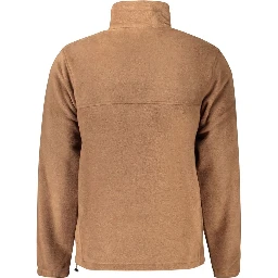 Brown Polyester Men Sweatshirt