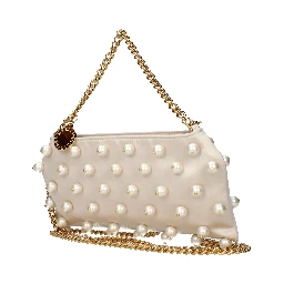 Beige Fabric Handbag