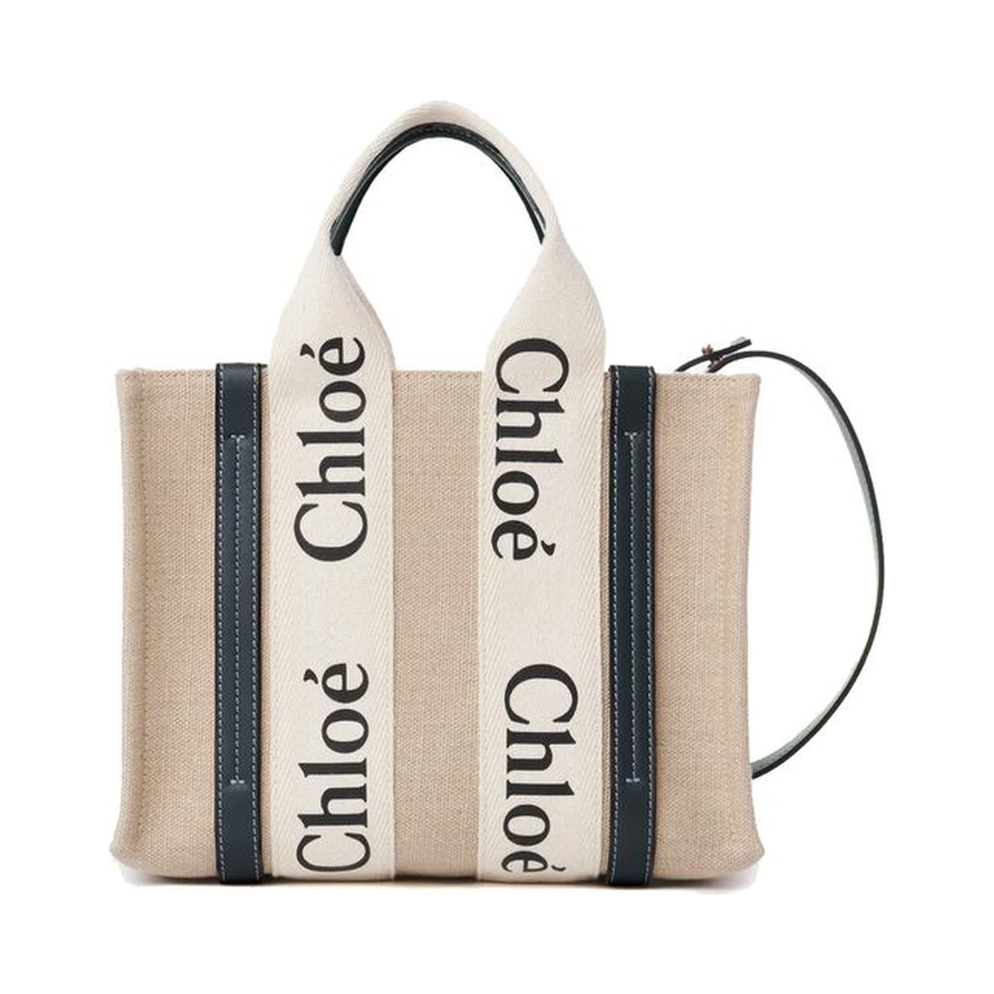 Beige Linen Tote Bag