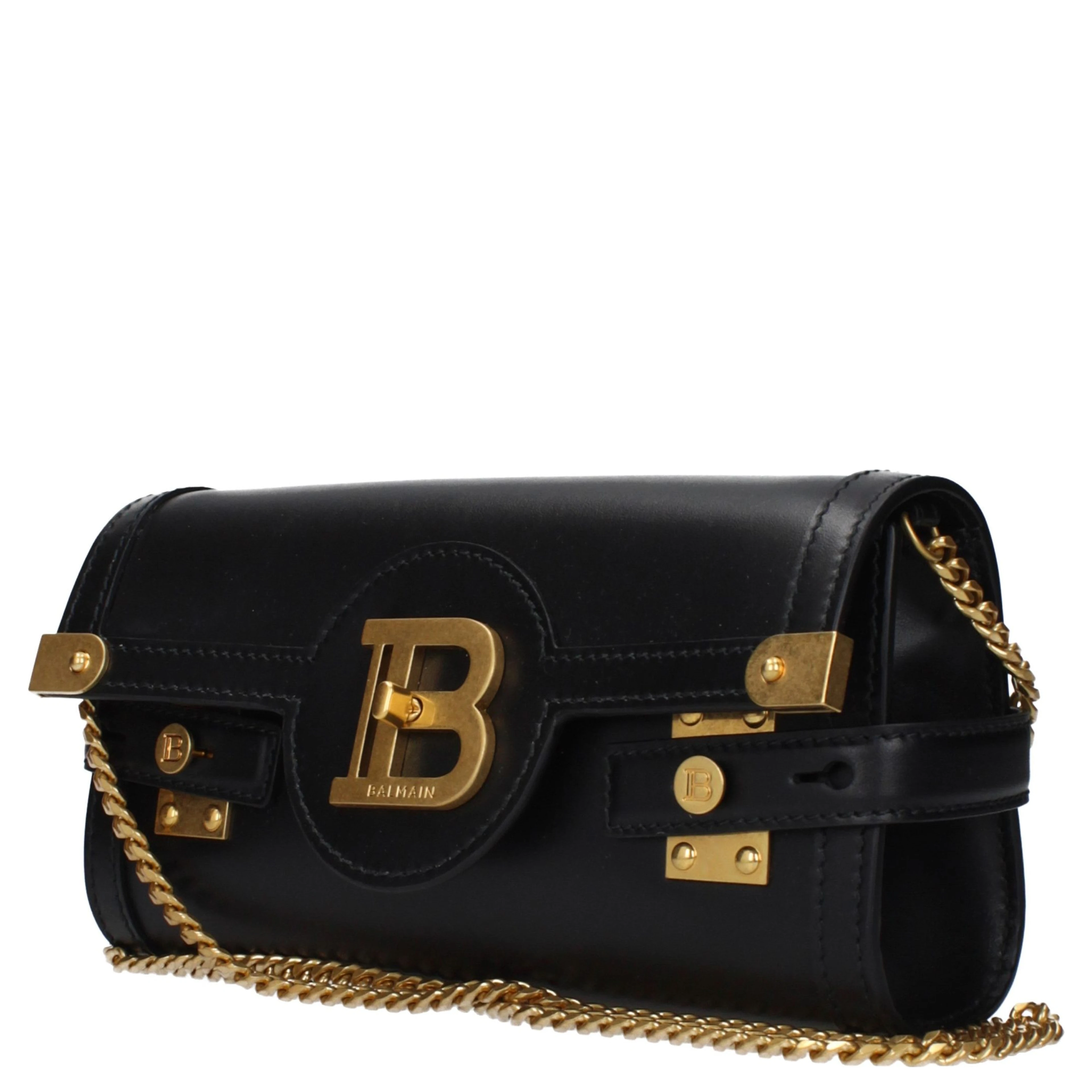 Black Leather Clutch Bag