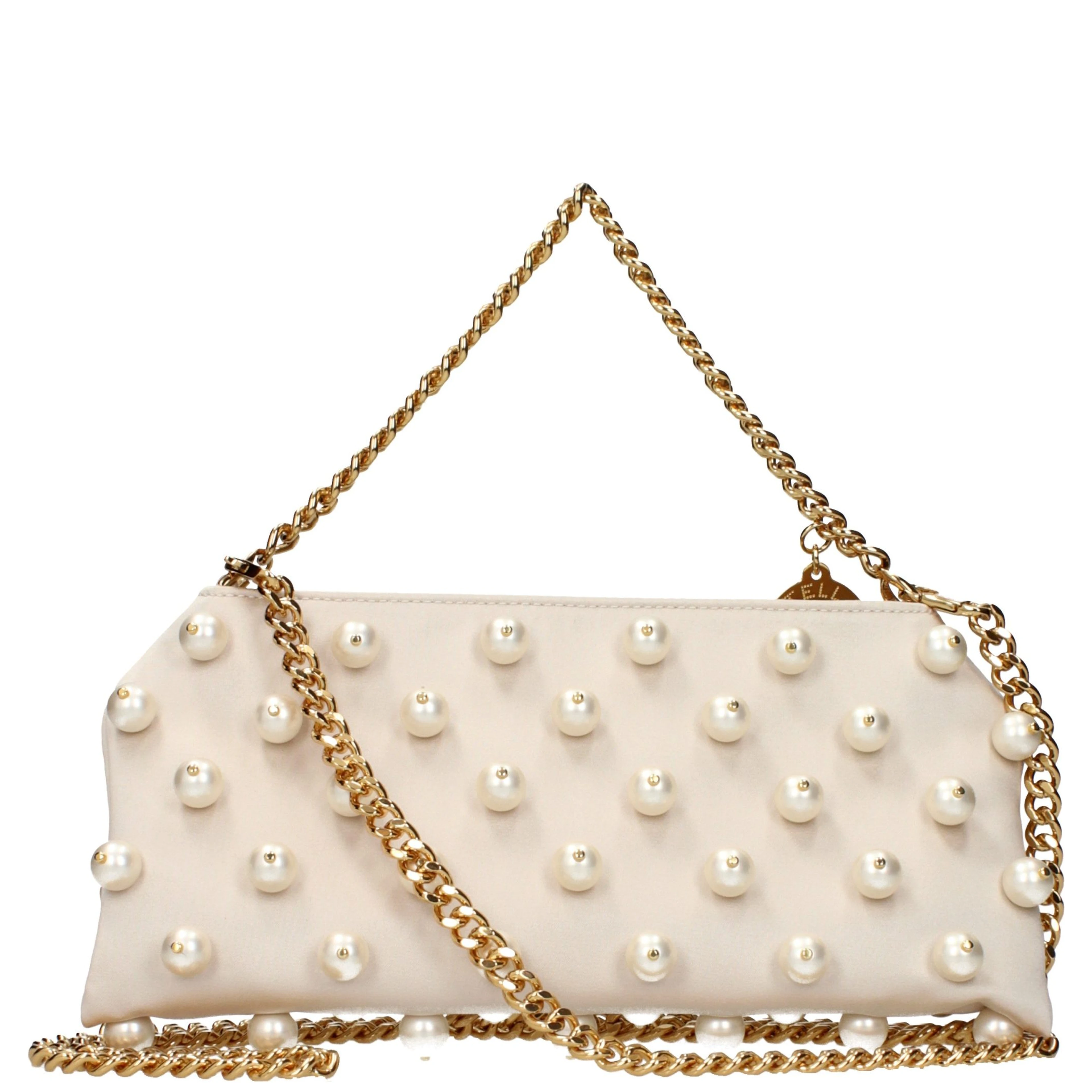 Beige Fabric Handbag