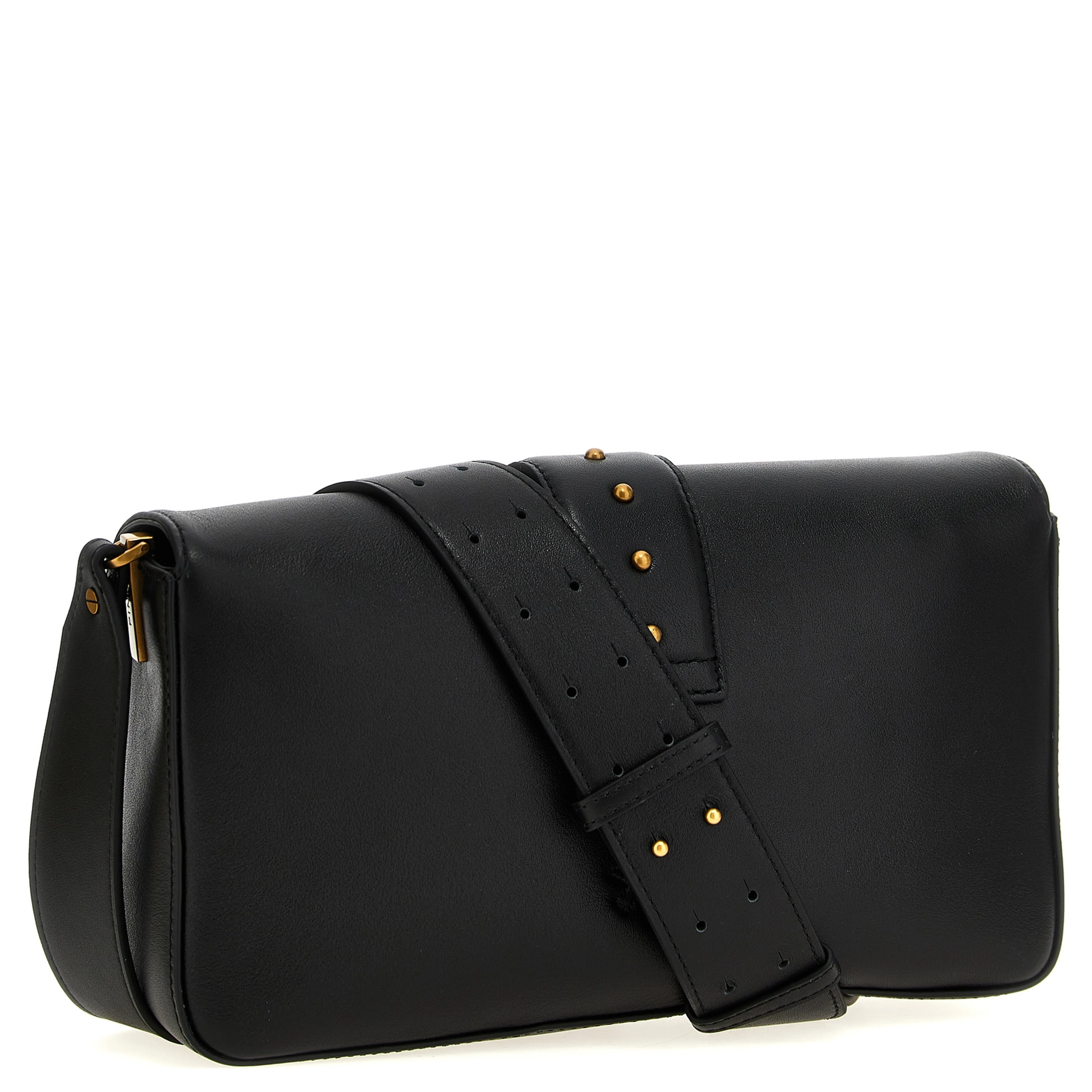 Black Calfskin Shoulder Bag