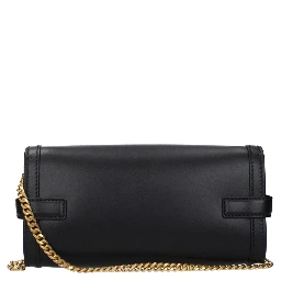Black Leather Clutch Bag