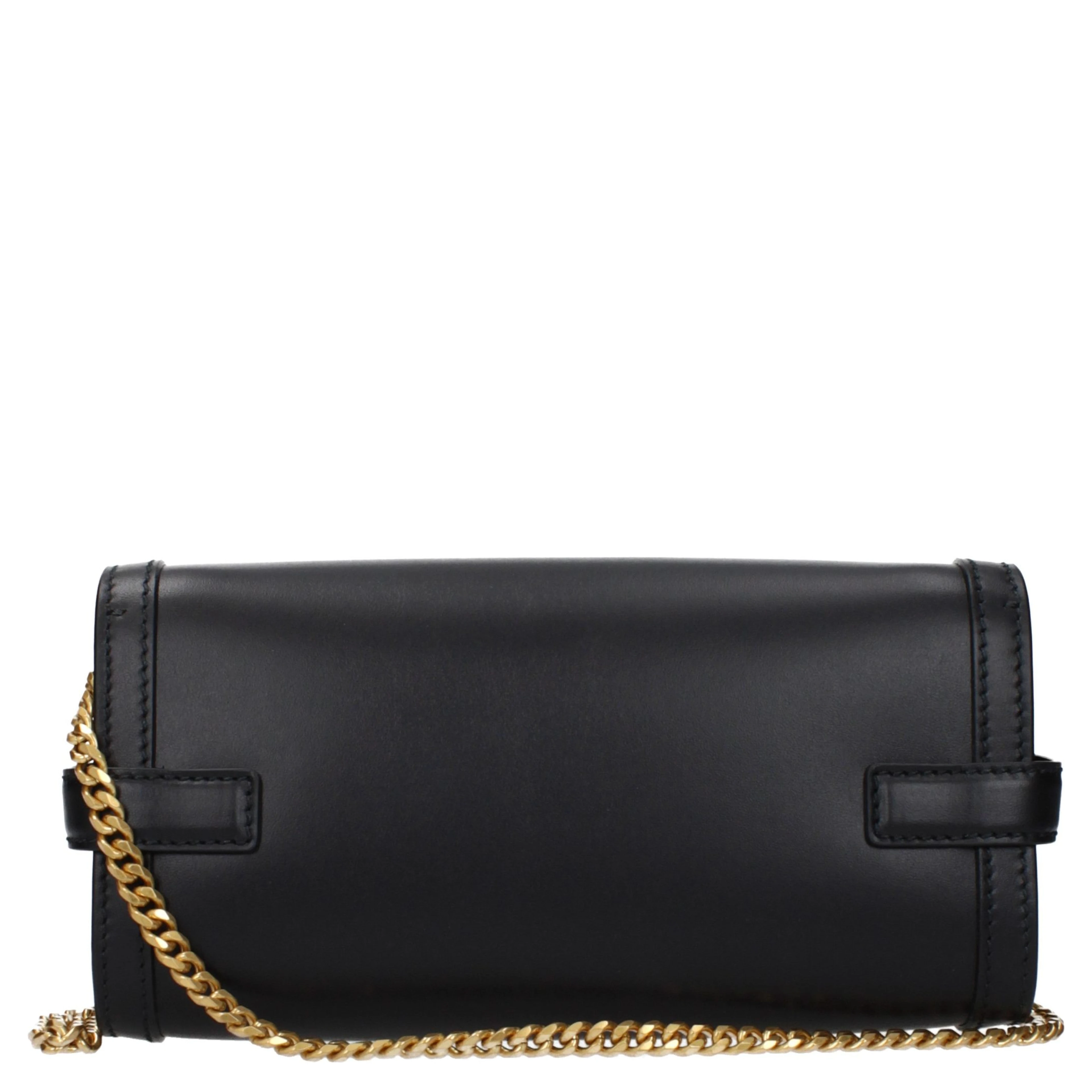 Black Leather Clutch Bag