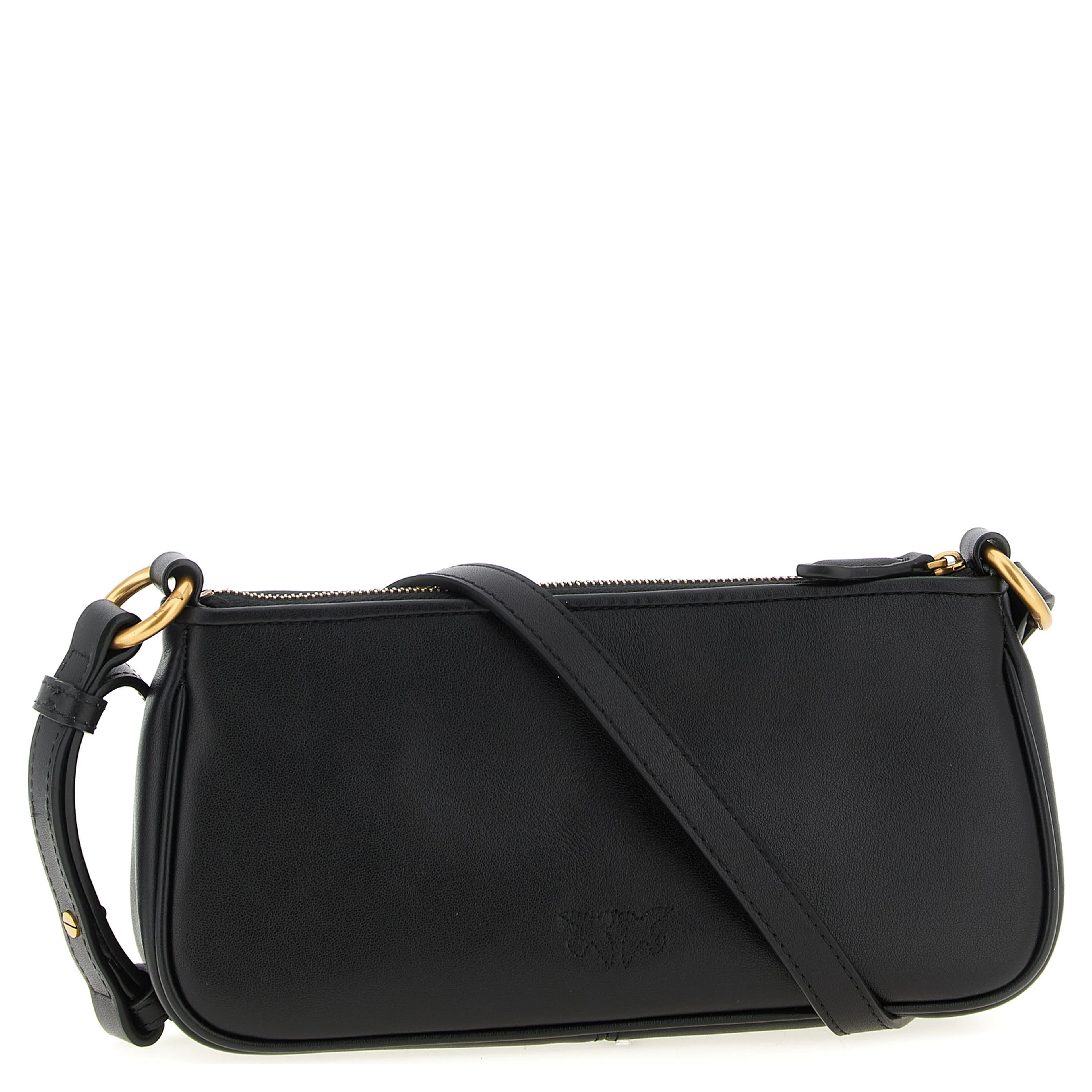 Black Goatskin Crossbody Bag
