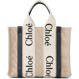 Beige Linen Tote Bag