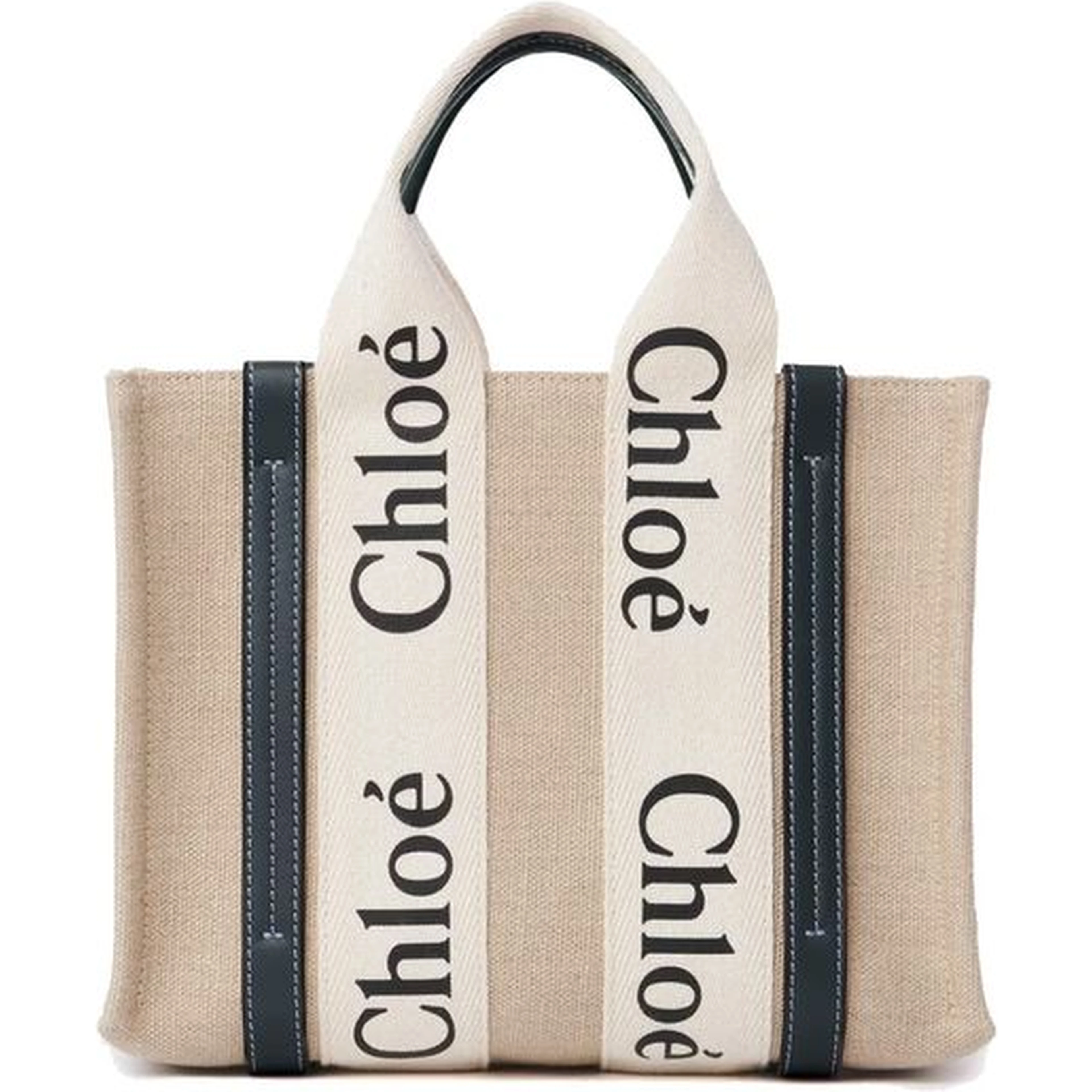 Beige Linen Tote Bag