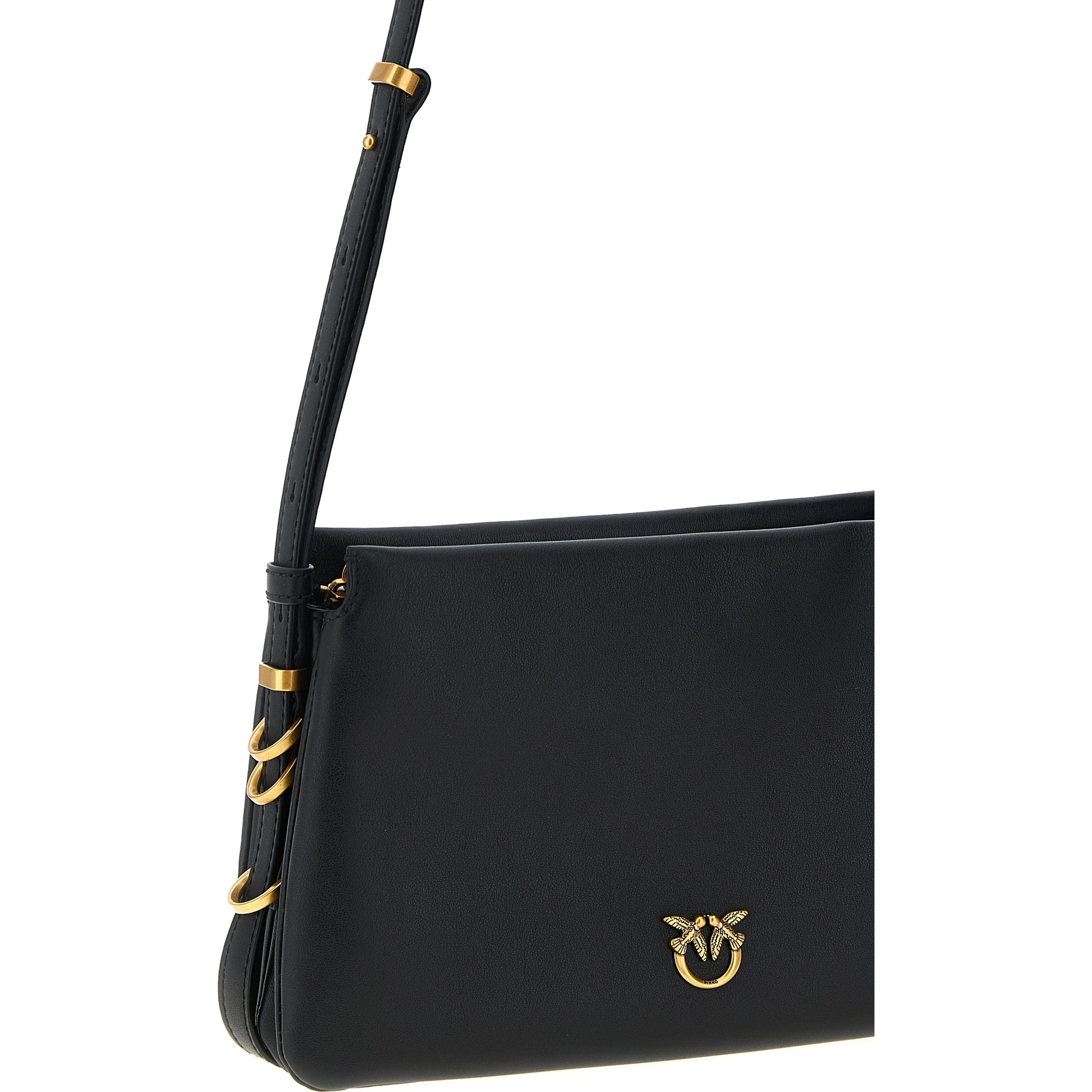 Black Calfskin Crossbody Bag