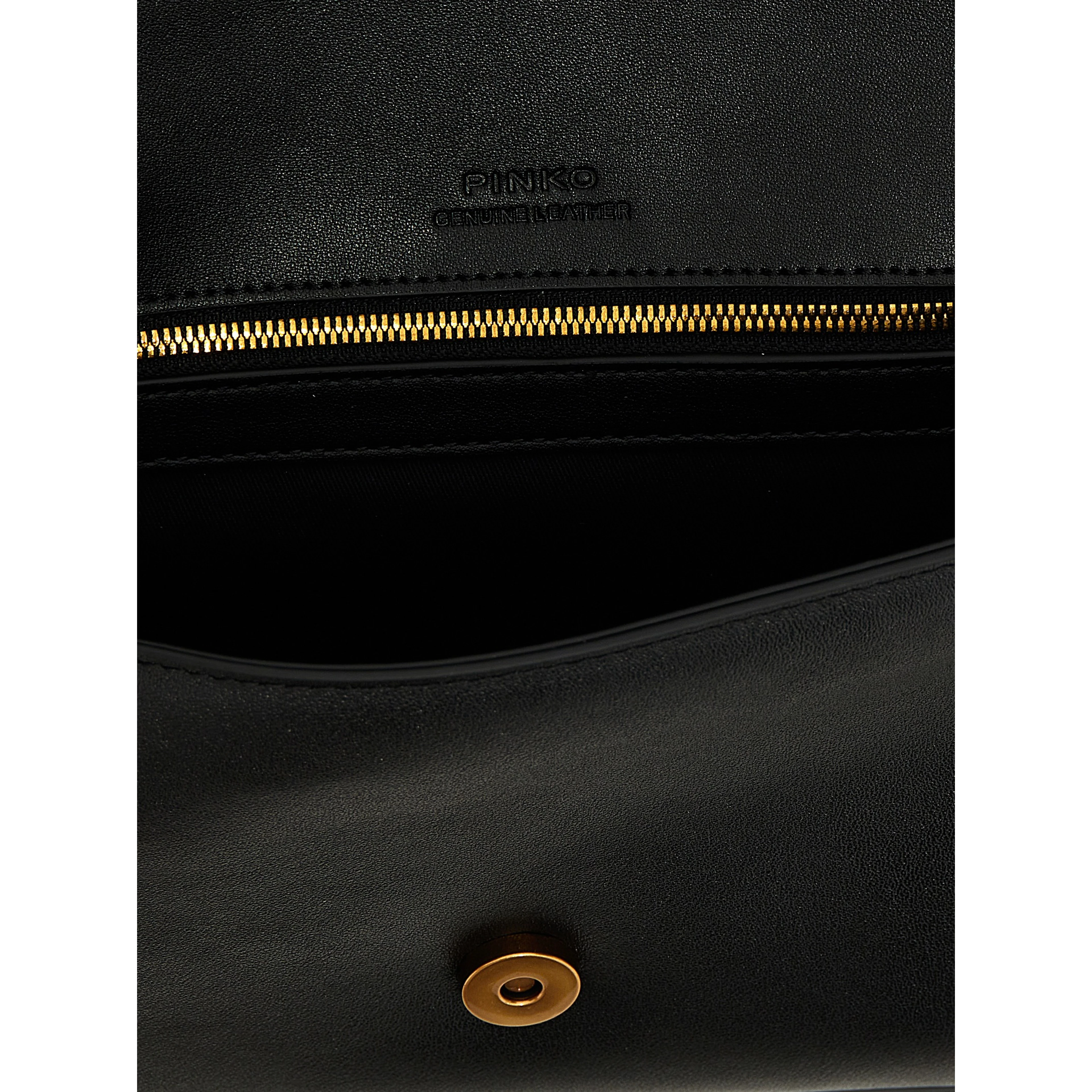 Black Calfskin Shoulder Bag