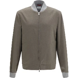 Bicolor Cashmere Bomber