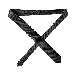 Black Solid 100% Silk Adjustable Men Tied Necktie Tie
