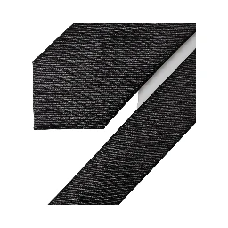 Black Solid 100% Silk Adjustable Men Tied Necktie Tie